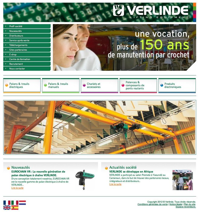 Le nouveau site web www.verlinde.fr et www.verlinde.com